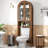 Over-the-Toilet Storage Cabinet with Acrylic Doors, 4-Tier Mid Century Modern Bathroom Organizer with Adjustable Shelf, Slim Narrow Arch Toilet Rack-65720876