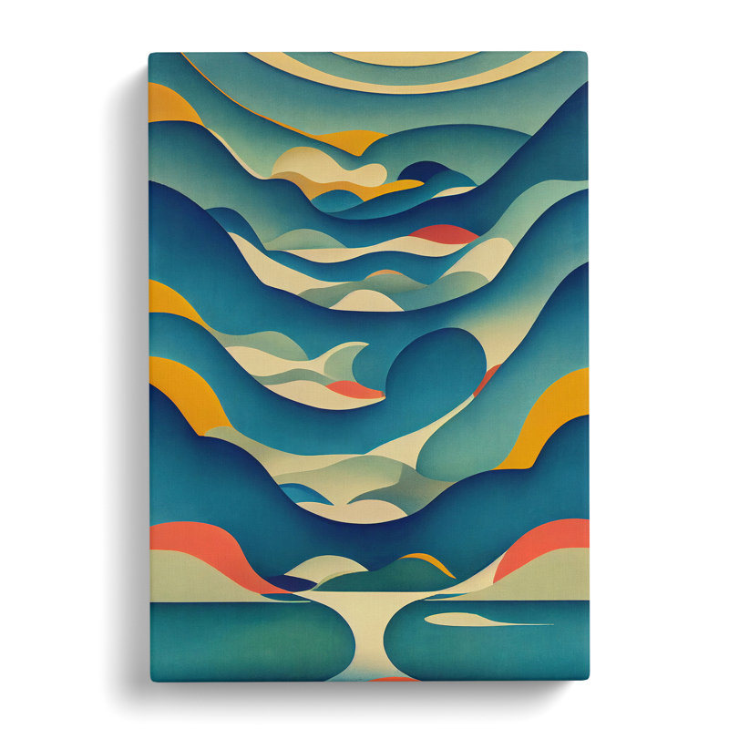 Gelueck Stream Abstract Vol.1 - Wrapped Canvas, 76cm H x 50cm W x 3cm D