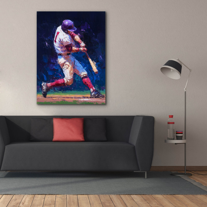 Toile épique Graffiti «Baseball Legend 1» par Ann Klee, 40 po x 54 po, H 54 po x l 40 po