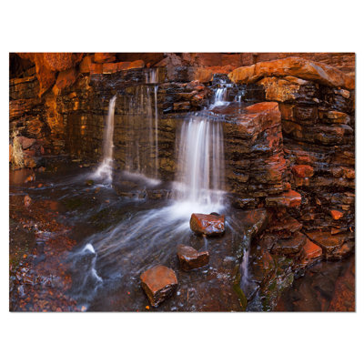 Waterfall in Hancock Gorge - Reproduction de photo sur toile tendue