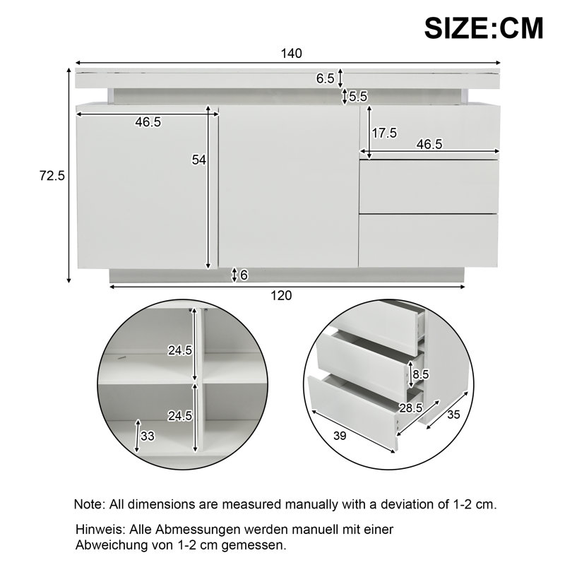 140cm Sideboard