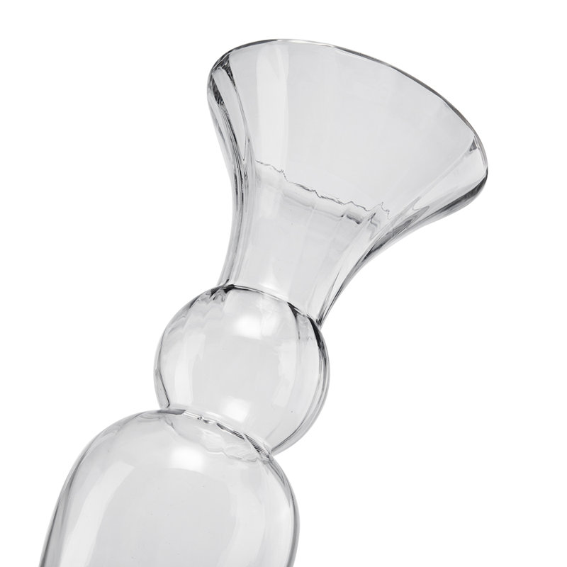 Vase de table en verre fait à la main D7x27,5 "