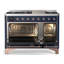 Majestic III Series 48 Inch Dual Fuel Range with 5 Sealed Burners, Griddle, Frenchtop in Matte Graphite (Liquid Propane, Burnished Trim)-934303585-934303598-934303594
