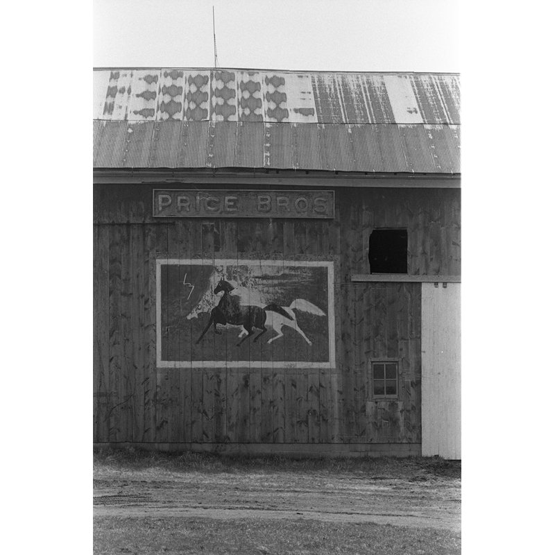 Horse Barn by Russell Mott, 36" H x 24" W x 0.01" D