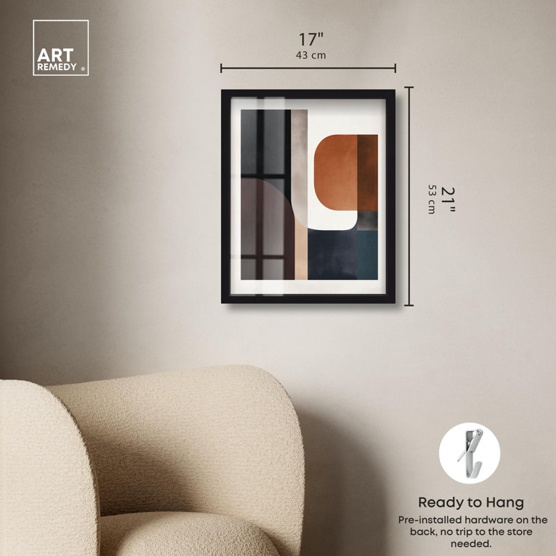 «Mid-Century» par Art Remedy, H 21 po x l 17 po, Noir