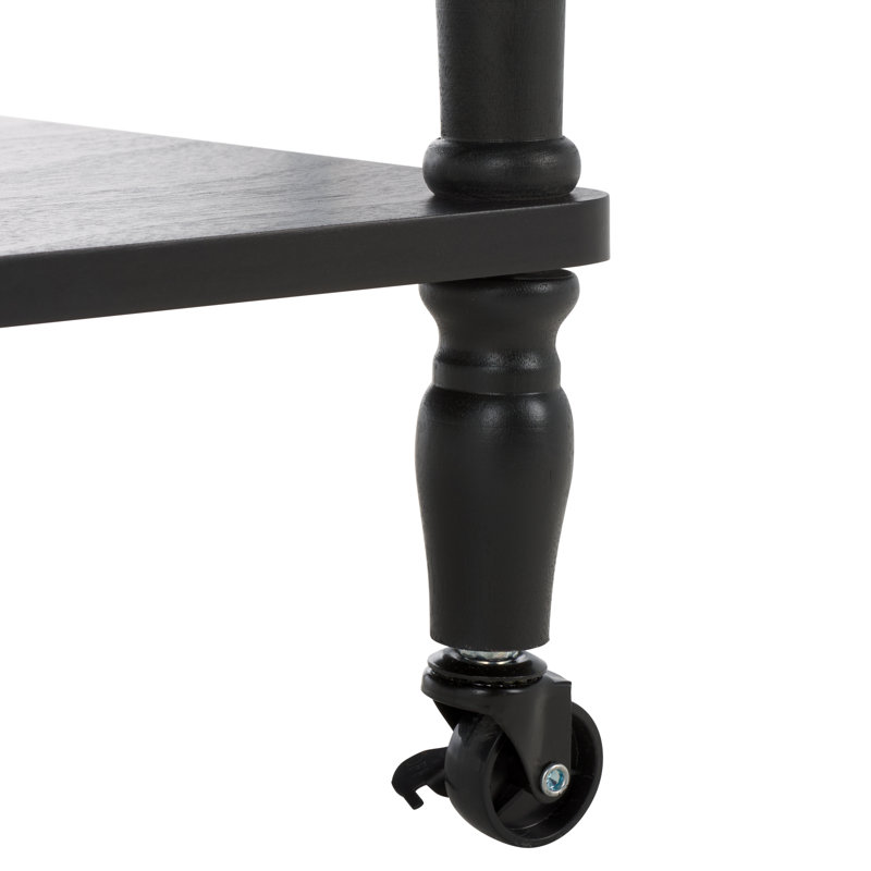 Haven 3 Tier Dining Cart, Matte Black
