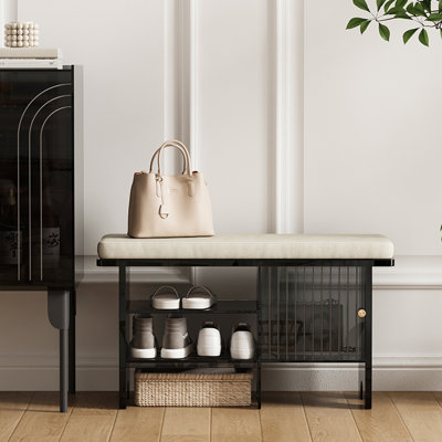 Banc de rangement en acrylique