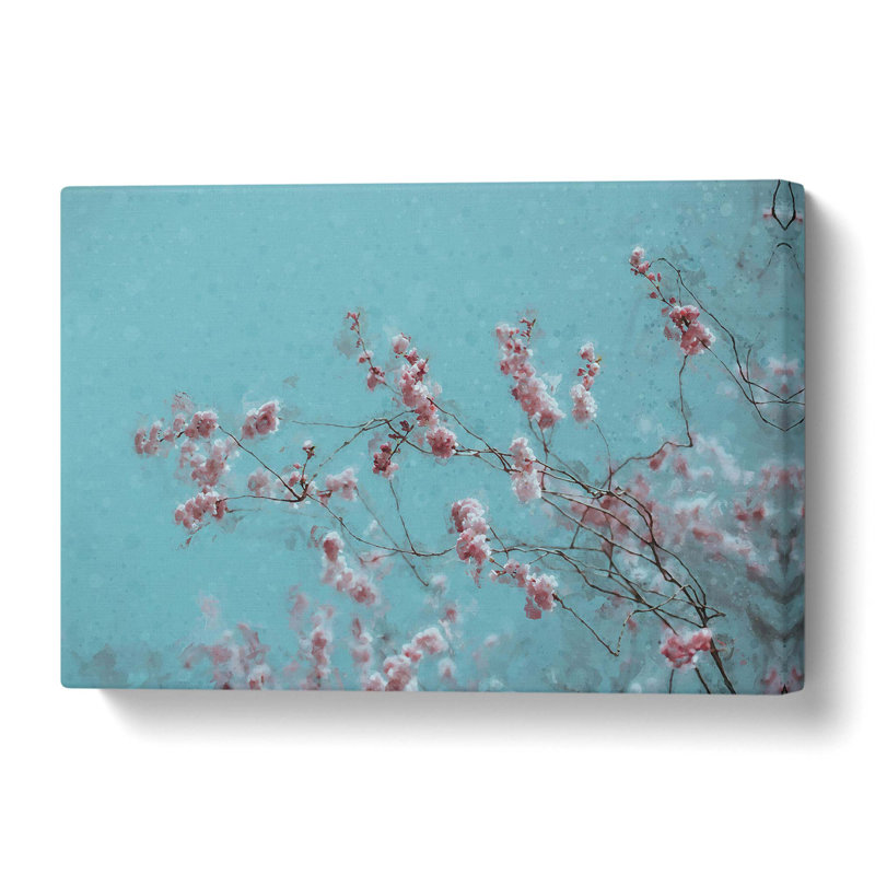 Beautiful Pink Cherry Blossom Tree - Wrapped Canvas Painting, 91.4 cm H x 61 cm W