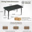Modern Rectangular Dining Table, Premium Sintered Stone Tabletop With Sturdy Base, Heat-Resistant & Scratch-Resistant Kitchen And Dining Room Table(Pandora, 1 Table)-1922434232