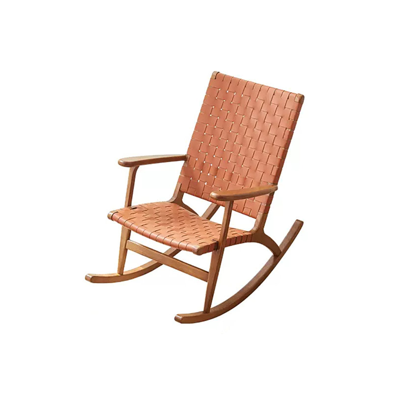 Chaise berçante simple en bois massif