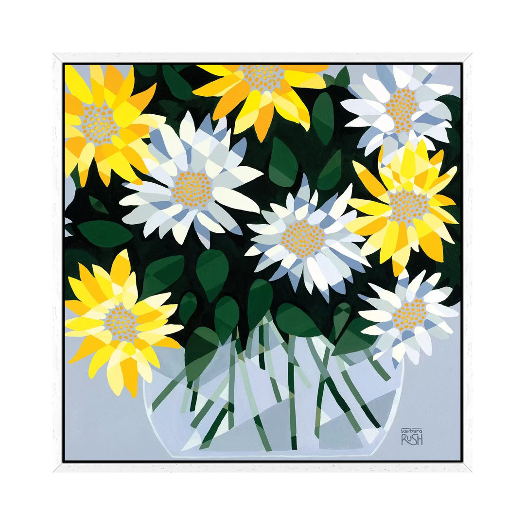 A Bouquet Of Delightful Daisies von Barbara Rush - Galerie-umwickelte Leinwand Giclée auf Leinwand