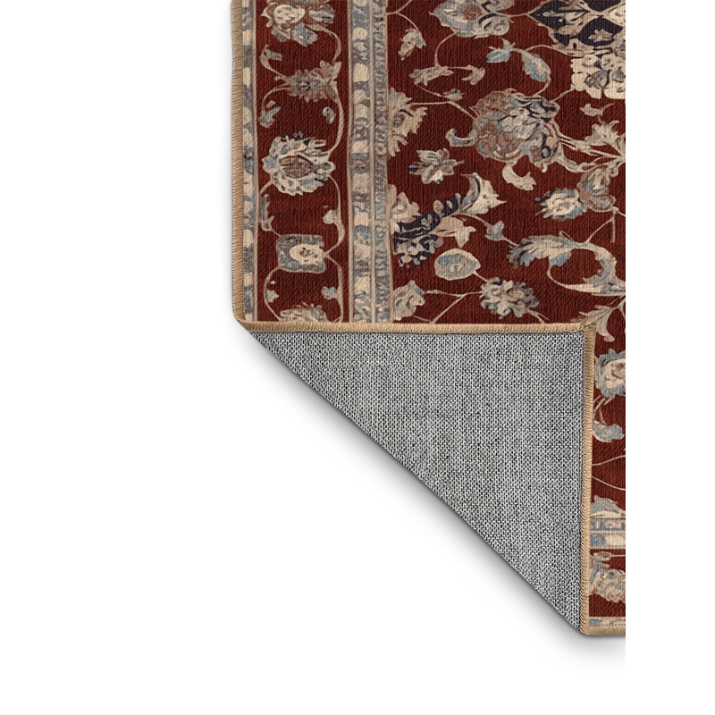 Tapis brun lavable à la machine, Carré 7 pi