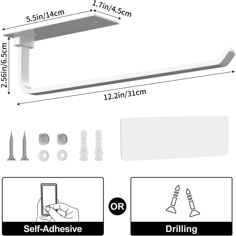 White Paper Towel Holder