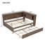 Lit de jour en bois avec tablettes de rangement-1883281501