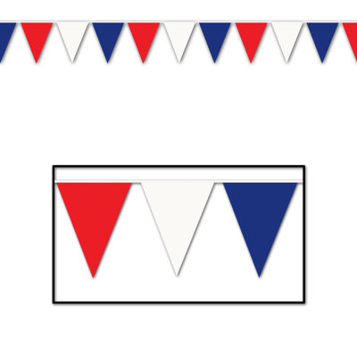 Red, White & Blue Pennant Banner