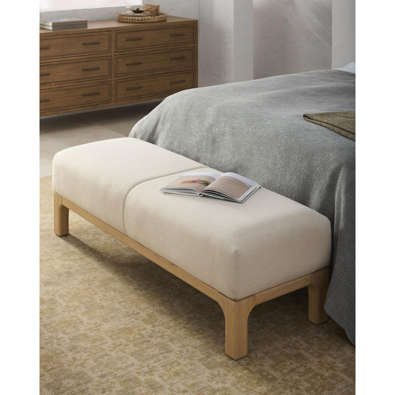 Becki Owens x Surya Bradly Bench, Natural, Beige