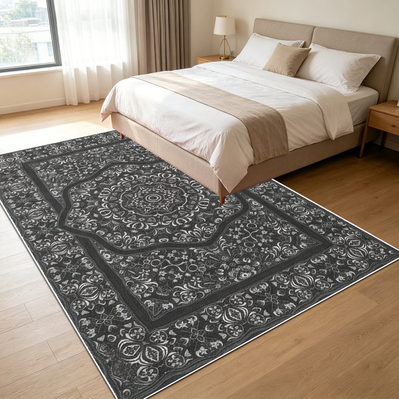 1PC Vintage Distressed Medallion Floral Persian area rugs, Soft and Comfortable, easy-to-maintain, machine washable Indoor floor mat, suitable for living room, bedroom, dining room, entryway, backyard porch and patio, Home Decor, Outdoor Decor.