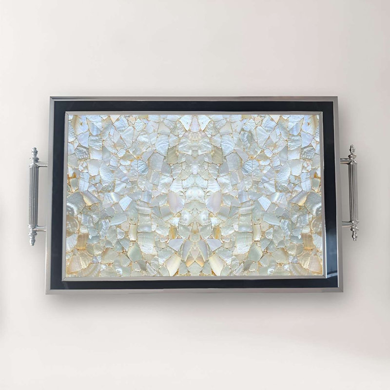 Elegant Glass Serving Tray, 19.7 x 11.4 x 1.4 inches | 100% High-Quality Glass | Perfect for Entertaining & Serving | Stylish and Functional Design for Home & Parties | Durable and Easy to Clean