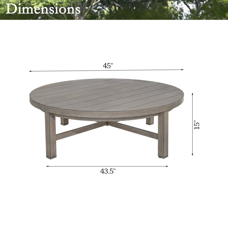 Marindo Patio 45" Aluminum Round Coffee Table