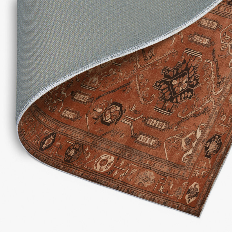 Tapis turc intérieur et extérieur brun, Rectangulaire 2 pi x 3 pi