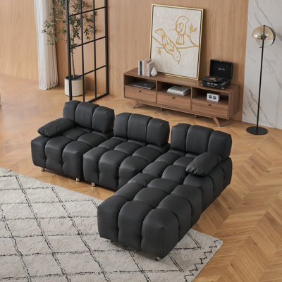 90.60 Inch Technology Cloth Sofa Modular Sofa Convertible Sofa Modern Sofa Living Room Sofa