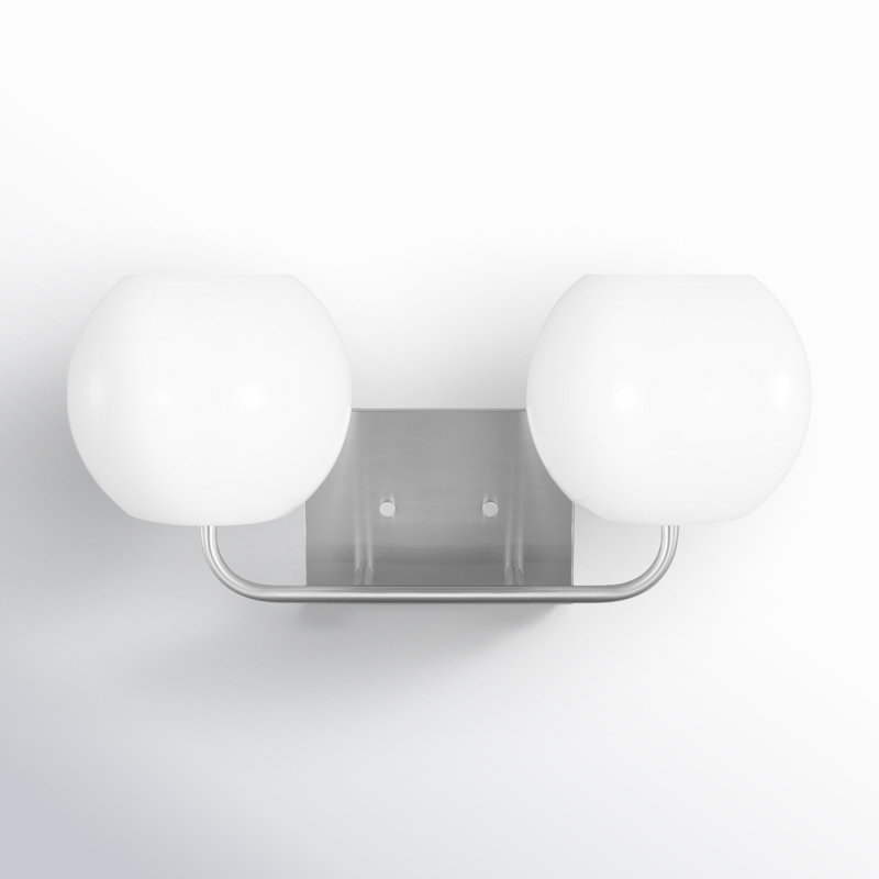 Jorund 2 Light Dimmable Vanity Light, Brushed Steel, No