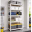 Étagère à 5 niveaux en métal blanc: support de rangement de garage réglable avec tablettes stratifiées - Tablette utilitaire robuste pour l'organisation du sous-sol et du garde-manger - l 29 po x P 12 po x H 59 po