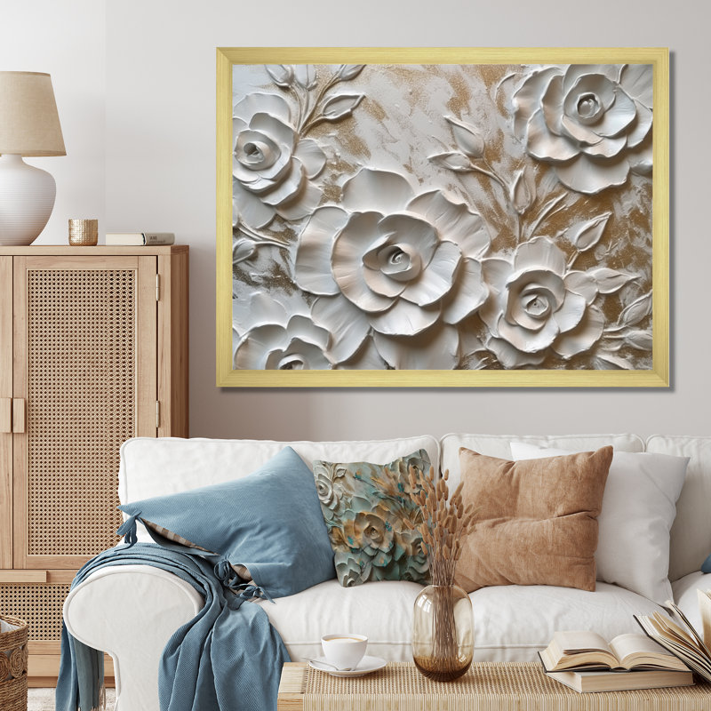 Arihaan, reproduction d'art sur toile, Impression encadrée, H 16 po x l 32 po, Doré