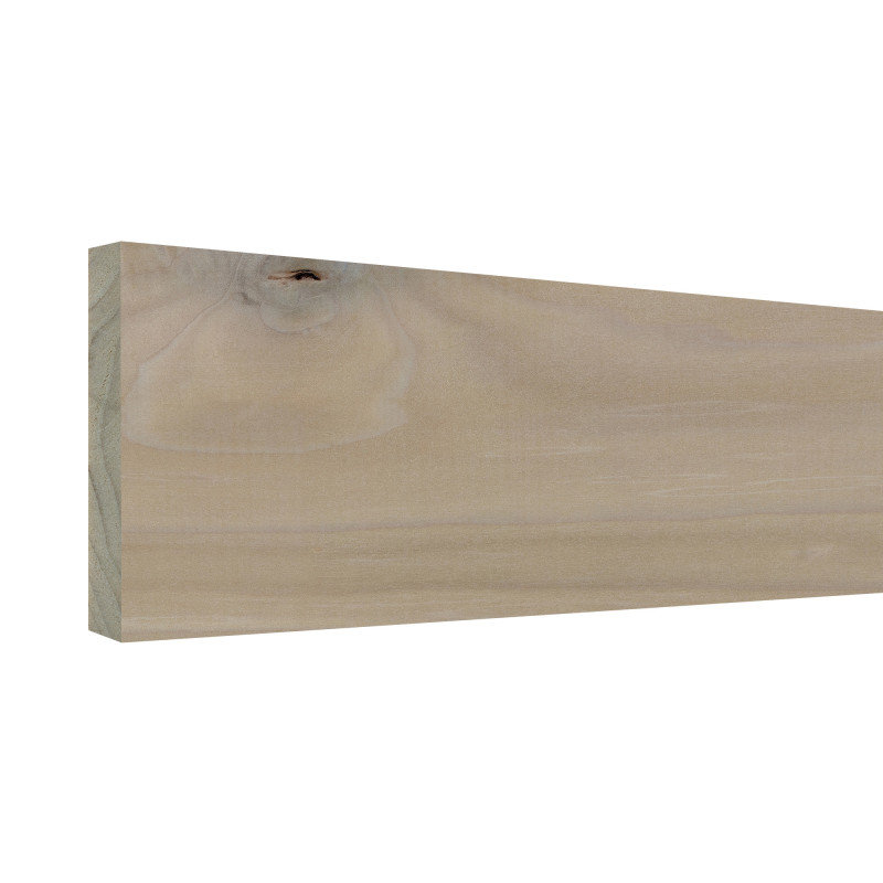 Unfinished Natural Poplar Hardwood Board 4-ft