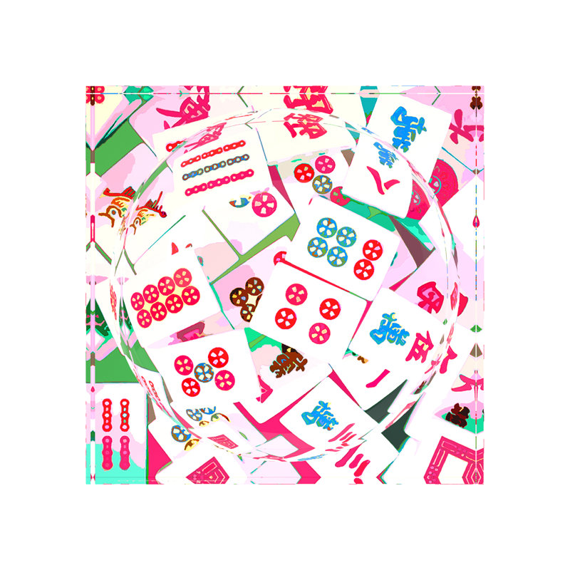 Mahjong Abstract Candy Catchall Dish, Pink, 8"W x 8"D x 2"H