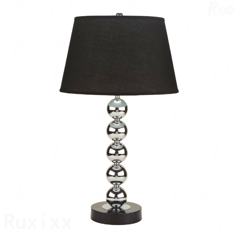 Table Lamp - 2-Piece Modern Sleek Style, Reflective Spheres Design