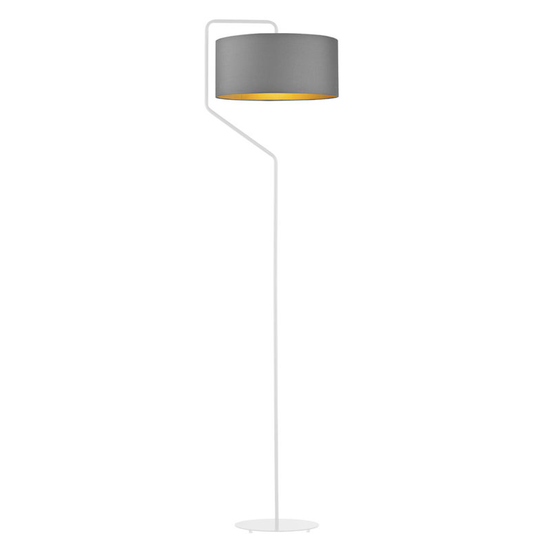Romel 156cm Arched Floor Lamp, Grey, White