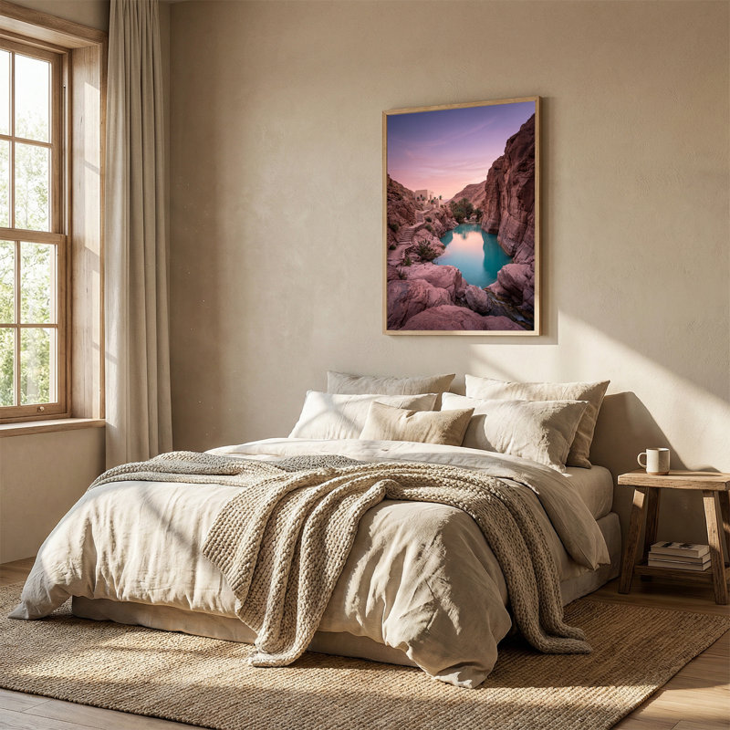 Art mural sur toile, "Desert Canyon Pool", H 24 po x l 18 po
