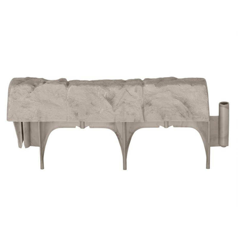 Gray Resin Decorative Natural Stone Lawn Edging Set