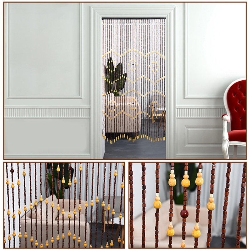 Faux Wood Door Curtain