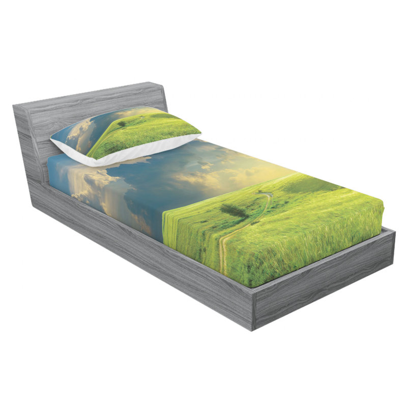 Microfiber Sheet Set, Twin Sheet Set with Fitted Sheet