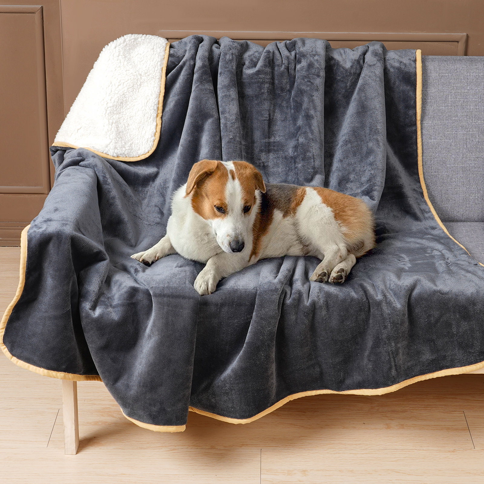 Waterproof Dog Large Dog Fleece Blanket DOKEYWELL Waterproof