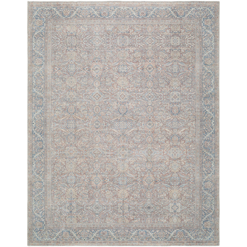 Abstract Area Rug, Blue,Brown,White,Tan,Orange, Rectangle 60 x 90 cm