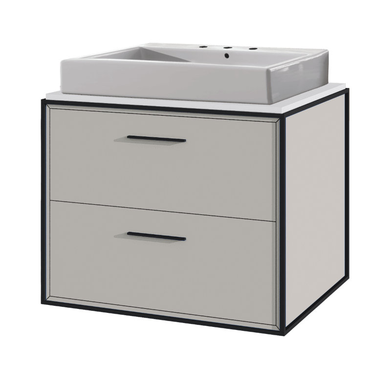 Aquaplane 22'' L Bathroom Sink, 3 Hole - 8" Centers