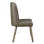 Chaises d'appoint grises (paire) - Revêtement en cuir, sans accoudoirs, capacité de poids de 220 lb, ensemble de 2 chaises en chêne synthétique et chêne, dossier haut sans accoudoirs, hauteur du colis de 12 po