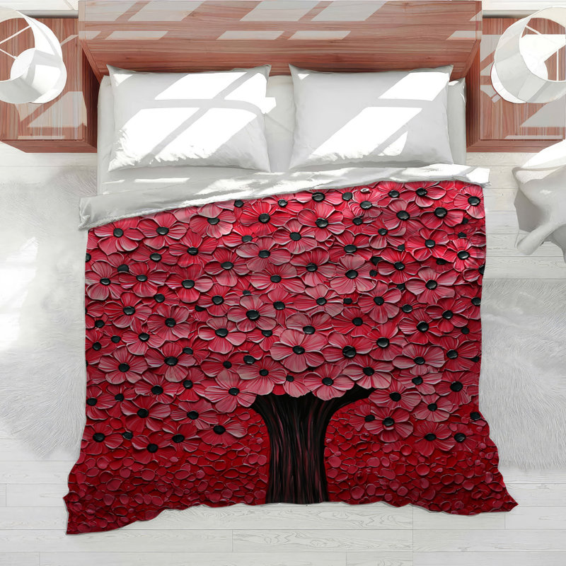 Flowers Bedding Floral Comforter Bohemian Boho, Twin Comforter