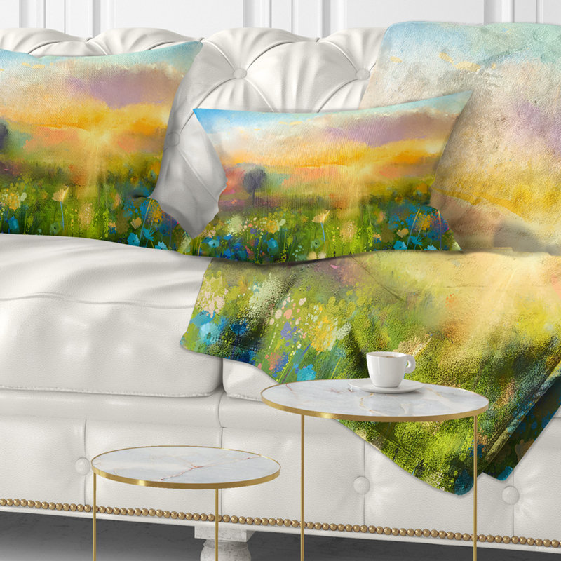 Coussin lombaire en paysage coucher de soleil