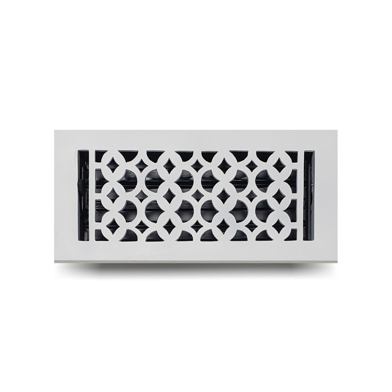 Grille en métal, 10" L x 4" W x 2.35" H, Blanc