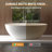65" Freestanding Solid Surface Bathtub, Luxury Handcrafted Stone Resin Freestanding Soaking Bathtub With Overflow And Popup Drain, Matte White 24S0665MW
