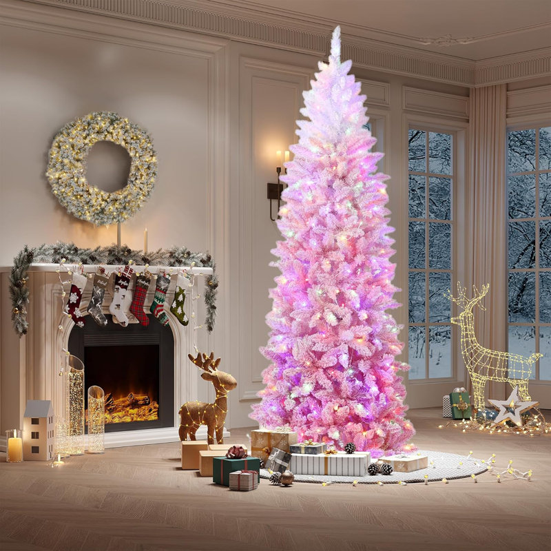 Lighted Artificial Christmas Tree, 6' H