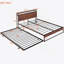 Structure de lit plateforme robuste en métal avec lit gigogne, ports USB, support à lattes et tablettes de tête de lit pour une configuration de chambre confortable et fonctionnelle-436740664