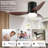 36 In. Black Indoor Ceiling Fan With Light Remote Control, Quiet Dc Motor 3 Abs Blade Ceiling Fans 6-Speed Levels