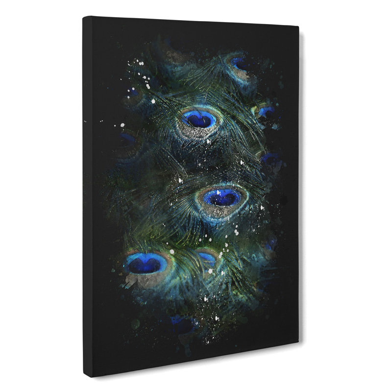 The Feathers of a Peacock - Wrapped Canvas Graphic Art Print, 76cm H x 50cm W x 3cm D