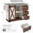 Versatile Farmhouse Kitchen Island With Drop Leaf, Storage, Barn Door, Power Outlet, And Rolling Cart, Perfect For Home And Dining Areas-1199761359