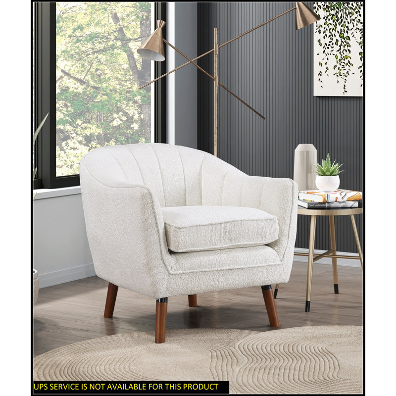 Fauteuil en chenille avec 4 pieds, Blanc